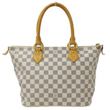 Louis Vuitton Bag Damier Azul Ladies Tote Handbag Saleya PM White Gray