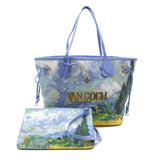 Louis Vuitton Van Gogh Neverfull MM Blue Masters collection PVC coated canvas Tote