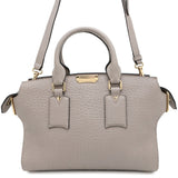 Burberry Gray Leather Handbag Shoulder Bag ( )