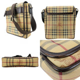 Burberry Beige Brown Pvc Leather Shoulder Bag ( )