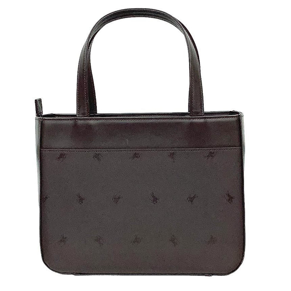 Burberry Brown Nylon Leather Handbag Tote Bag ( )