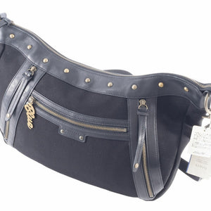 Burberry Black Canvas Leather Shoulder Bag ( )