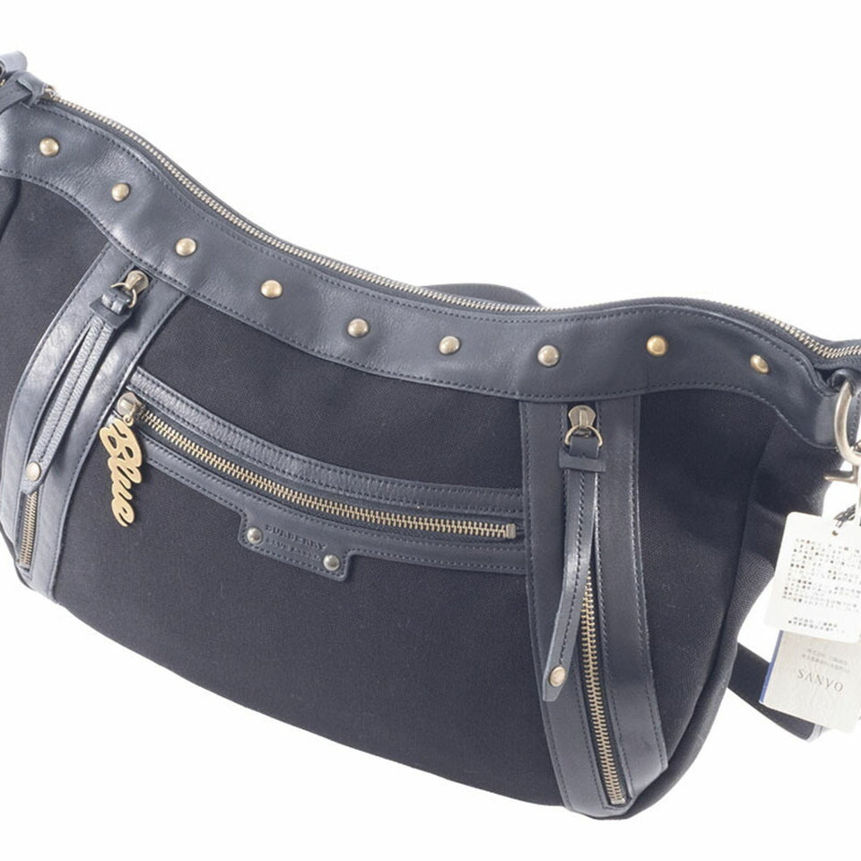 Burberry Black Canvas Leather Shoulder Bag ( )