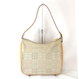 Burberry Brown Canvas Leather Shoulder Bag ( )