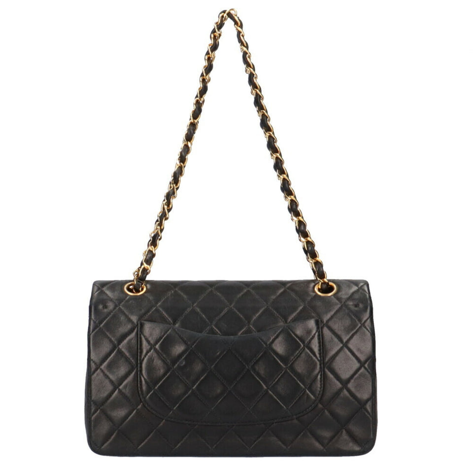 Chanel Black Lambskin Matelassé Chain Shoulder Bag – Bags Junction