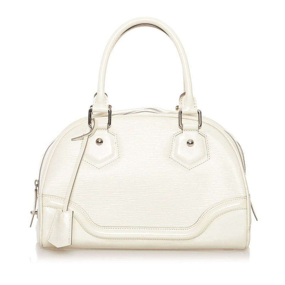 Louis Vuitton Epi Montaigne PM Handbag M5932J White Leather Ladies Louis Vuitton