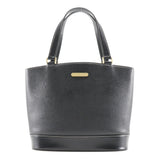 Burberry Black Leather Handbag Tote Bag ( )