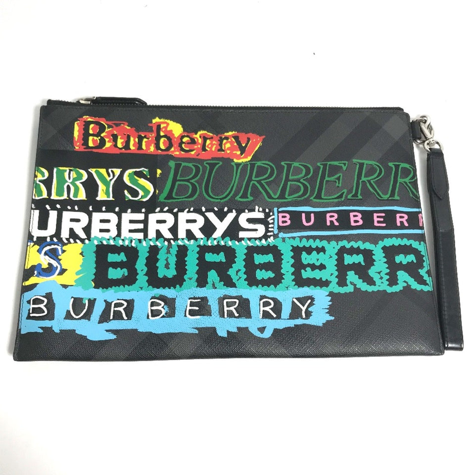 Burberry Black Leather Clutch Bag ( )