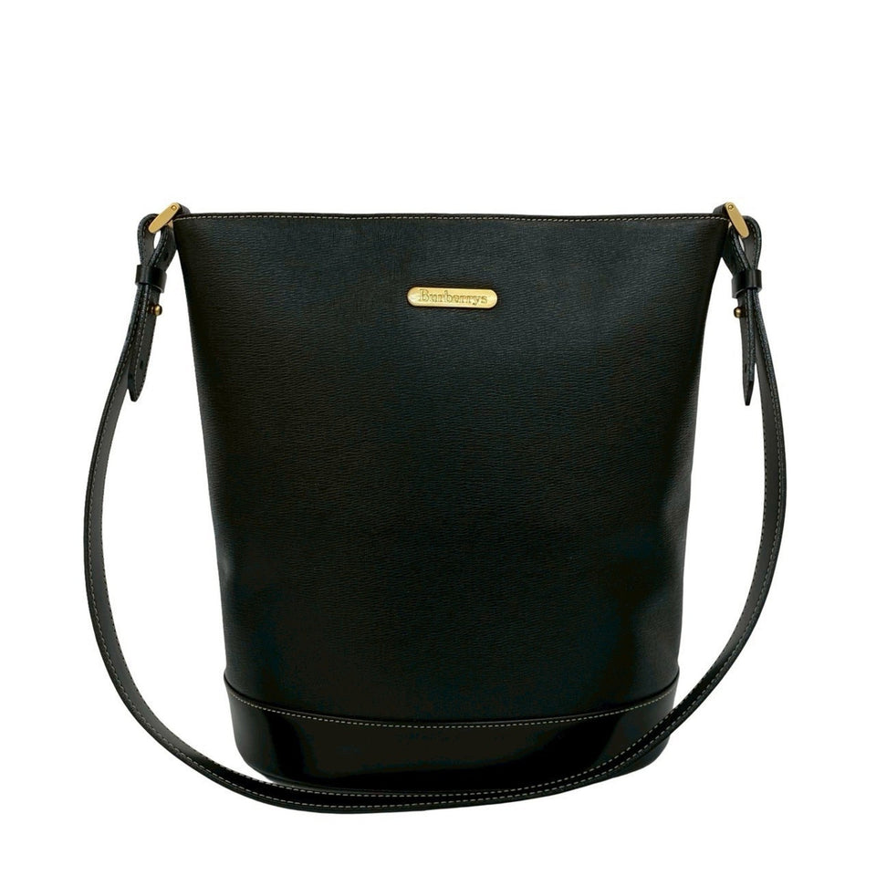Burberry Black Leather Shoulder Bag Sling Bag ( )