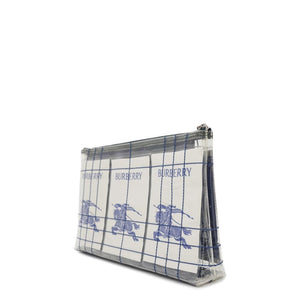Burberry Clear White Vinyl Clutch Bag ( )