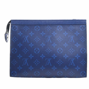 Louis Vuitton Eclipse Taigarama Pochette Voyage MM Clutch Bag Second Blue Men's