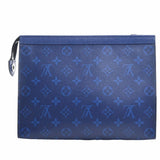 Louis Vuitton Eclipse Taigarama Pochette Voyage MM Clutch Bag Second Blue Men's
