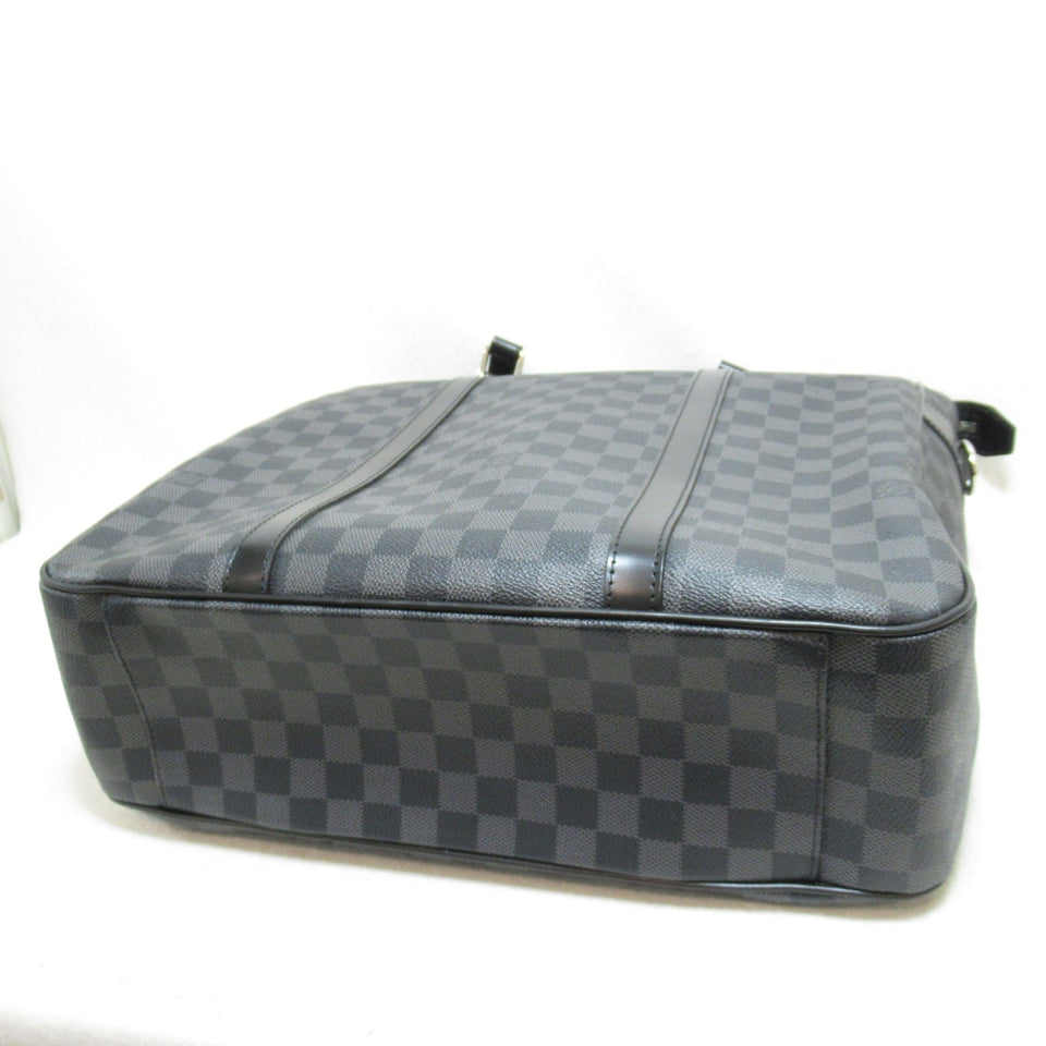 Louis Vuitton Tadao PM business bag Tote Bag Gray Damier graphite PVC coated canvas