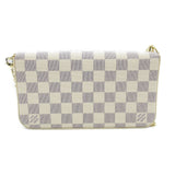 Louis Vuitton Pochette Felice White Damier Azur leather Clutch