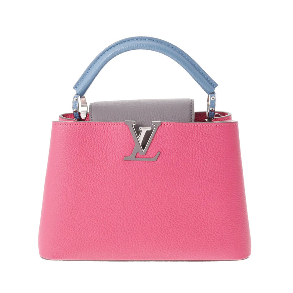 Louis Vuitton Capucines BB Fuchsia Ciel Ladies Canvas Leather Handbag