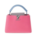 Louis Vuitton Capucines BB Fuchsia Ciel Ladies Canvas Leather Handbag