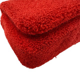 Burberry Red Color Pile Fabric Shoulder Bag ( )