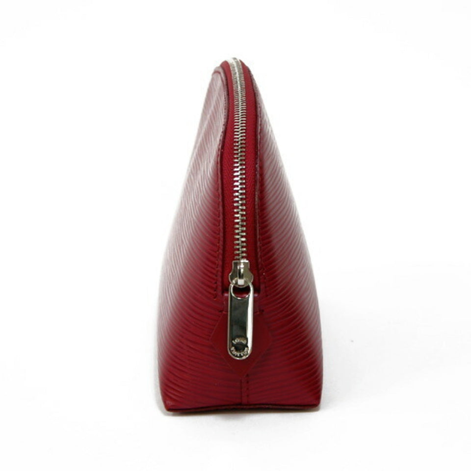 Louis Vuitton Epi Pochette Tick Leather Fuchsia Engine Makeup Pouch Louis Vuitton Women's Men's Clutch