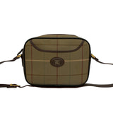 Burberry Brown Khaki Canvas Leather Shoulder Bag ( )