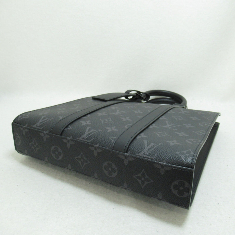 Louis Vuitton Sac Plat/Cross Shoulder Bag Black Monogram eclipse PVC coated canvas