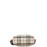 Burberry Beige Brown Canvas Leather Shoulder Bag ( )