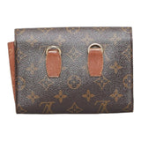 Louis Vuitton Monogram Arche Pouch Clutch Bag Brown PVC Leather Ladies