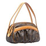 Louis Vuitton Monogram Clara Handbag Brown PVC Leather Ladies