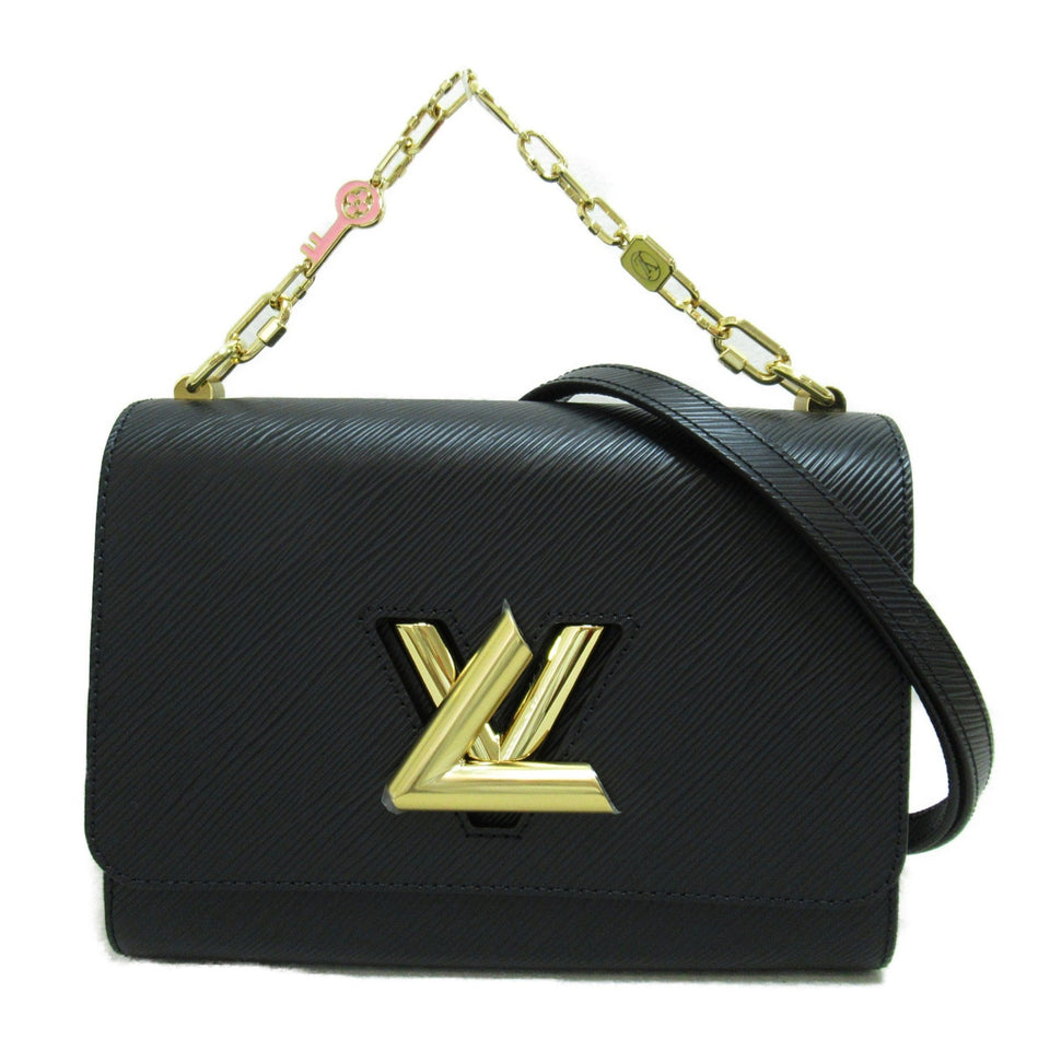Louis Vuitton Twisted MM Shoulder Bag Black Black Epi leather