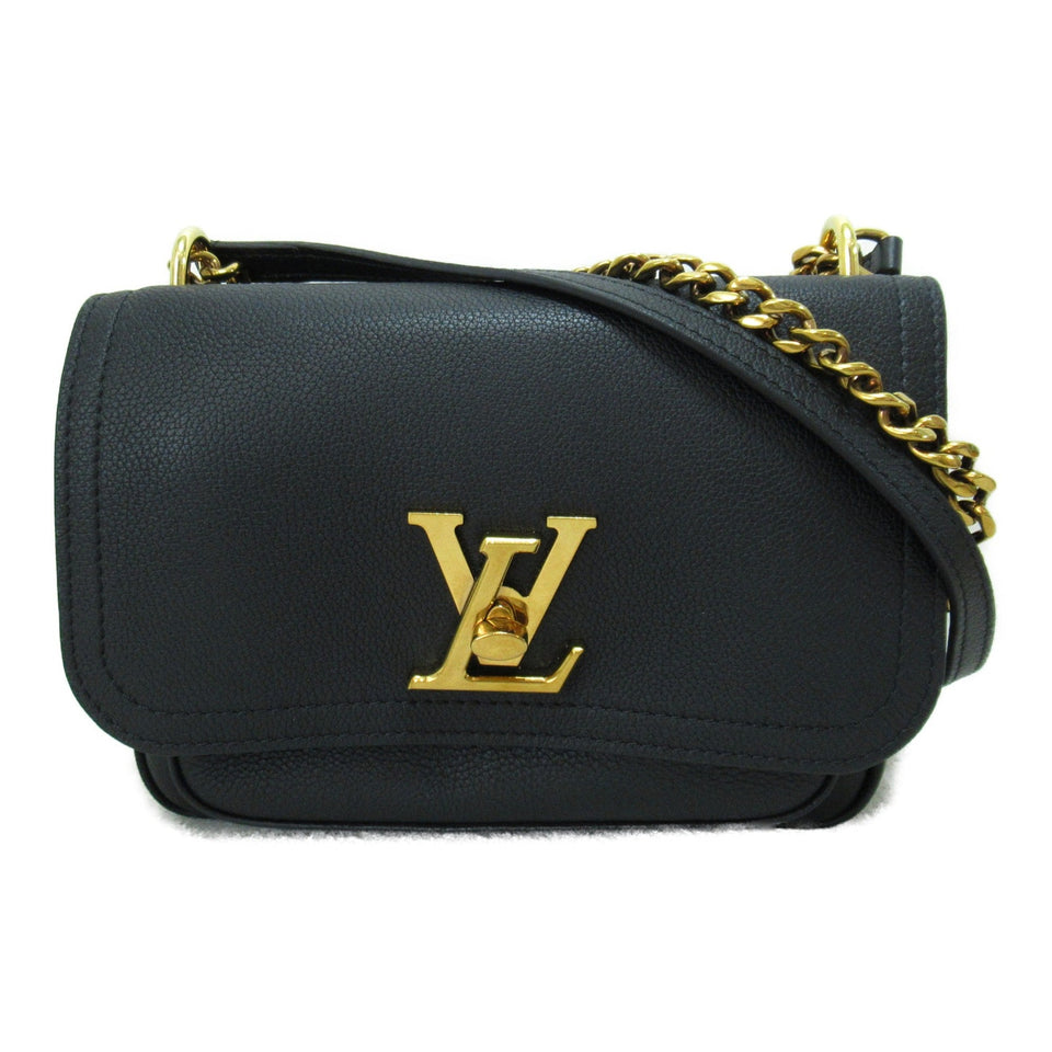 Louis Vuitton Rock Me Chain Shoulder Bag Black Black Calfskin Calfskin [cowhide]