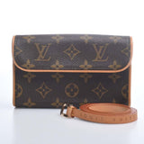 Louis Vuitton Monogram Pochette Florentine Waist Bag Brown Women's