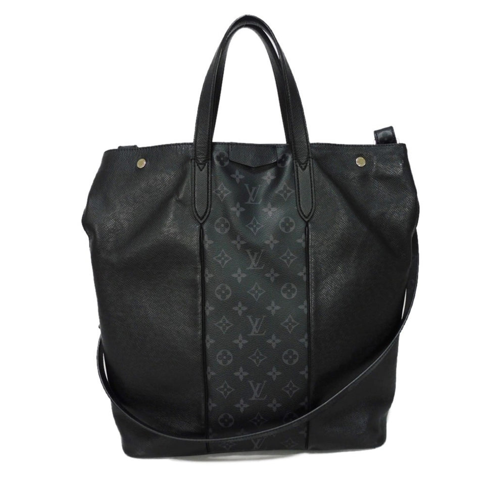Louis Vuitton Tote Bag City LV Logo Flower Shoulder Taigarama Monogram Eclipse Noir Men's