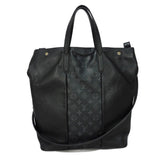 Louis Vuitton Tote Bag City LV Logo Flower Shoulder Taigarama Monogram Eclipse Noir Men's