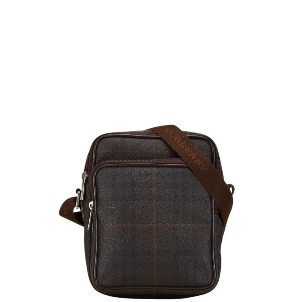 Burberry Brown Pvc Leather Shoulder Bag ( )
