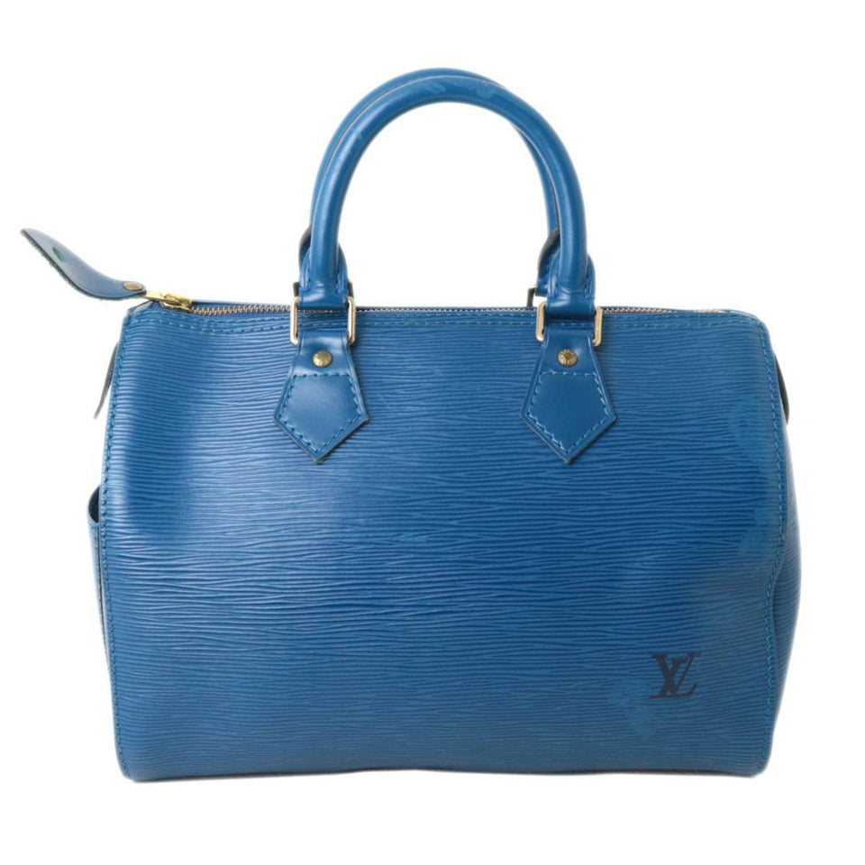 Louis Vuitton Mini Boston Bag Handbag Epi Toledo Blue