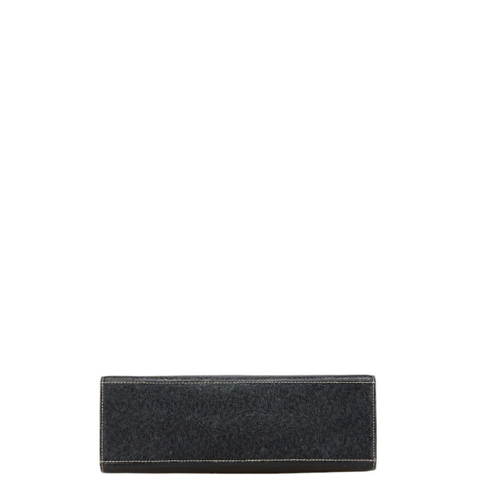 Burberry Black Leather Handbag Shoulder Bag ( )