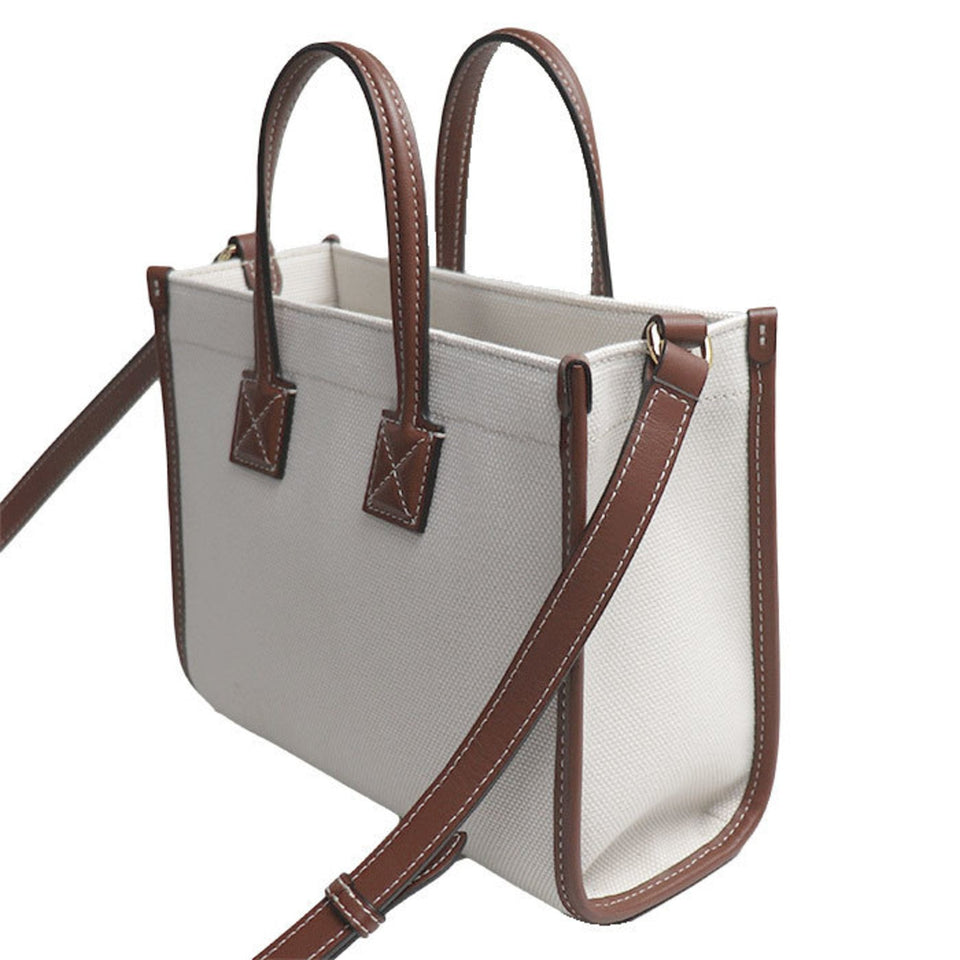 Burberry Brown Canvas Leather Shoulder Bag ( )