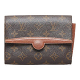 Louis Vuitton Monogram Arche Pouch Clutch Bag Brown PVC Leather Ladies