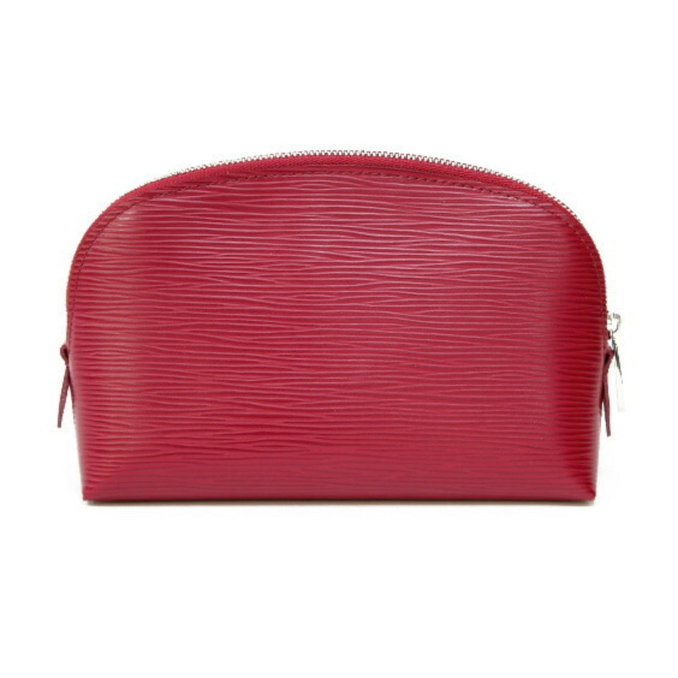Louis Vuitton Epi Pochette Tick Leather Fuchsia Engine Makeup Pouch Louis Vuitton Women's Men's Clutch