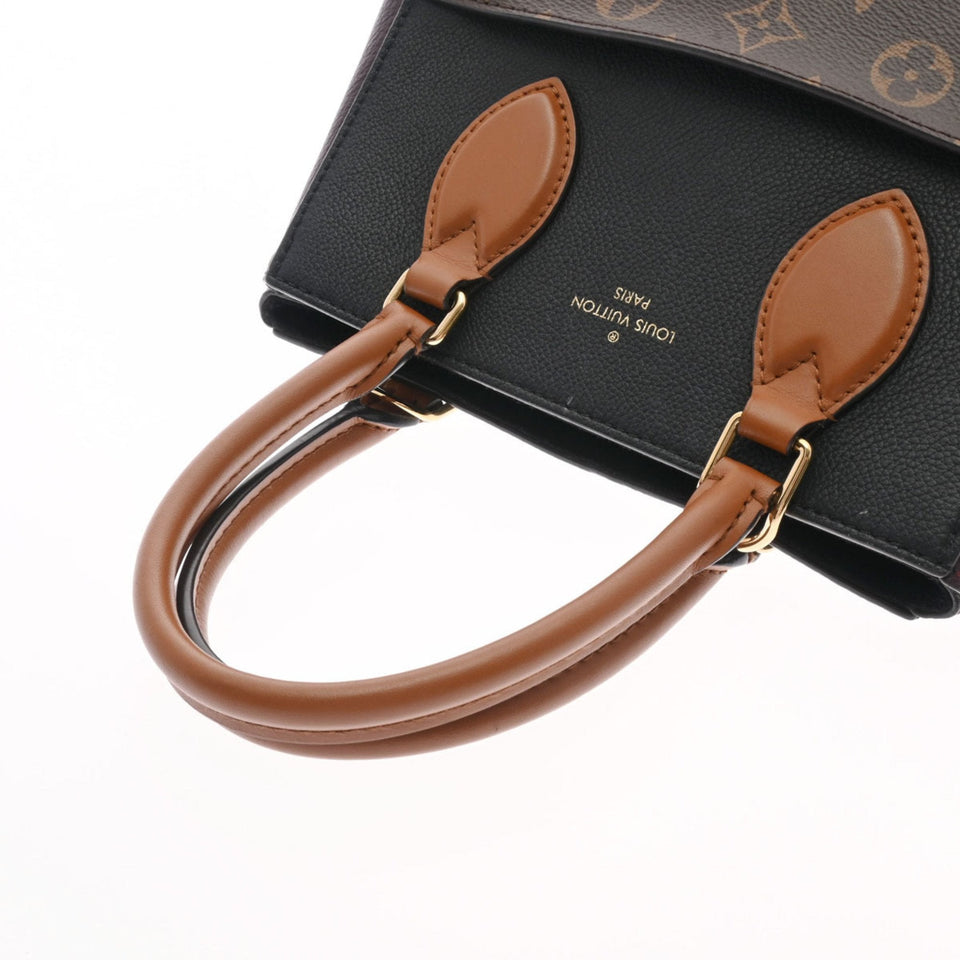 Louis Vuitton Monogram Fold Tote PM Noir Wine Women's Canvas Bag