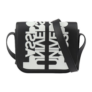 Burberry Black White Leather Handbag Shoulder Bag ( )