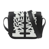 Burberry Black White Leather Handbag Shoulder Bag ( )