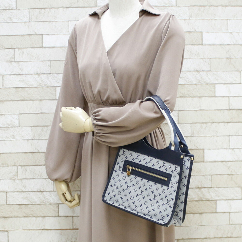 Louis Vuitton Handbag Monogram Mini Sack Catline Blue Ladies Canvas