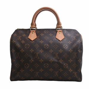 Louis Vuitton Monogram Handbag Boston Bag Brown Women's