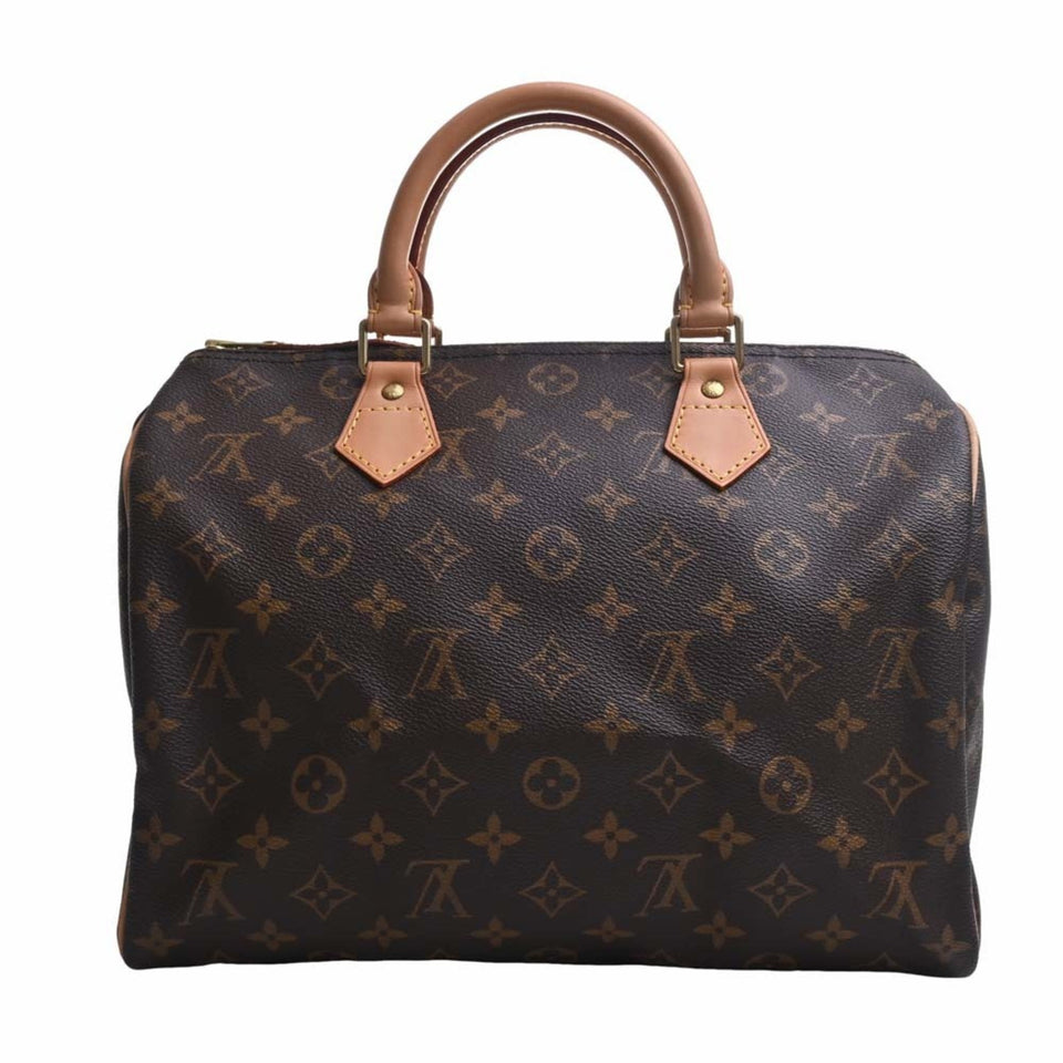 Louis Vuitton Monogram Handbag Boston Bag Brown Women's