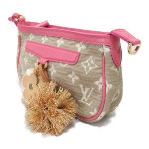 Louis Vuitton Pochette Accessoires Accessory Pouch Pink Rose PVC coated canvas Monogram Sabia Clutch