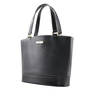 Burberry Black Leather Handbag Tote Bag ( )
