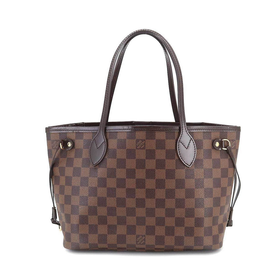 Louis Vuitton Damier Neverfull PM Tote Bag Ebene Brown