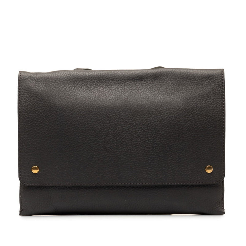 Burberry Black Leather Shoulder Bag ( )