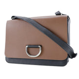Burberry Black Brown Leather Shoulder Bag ( )