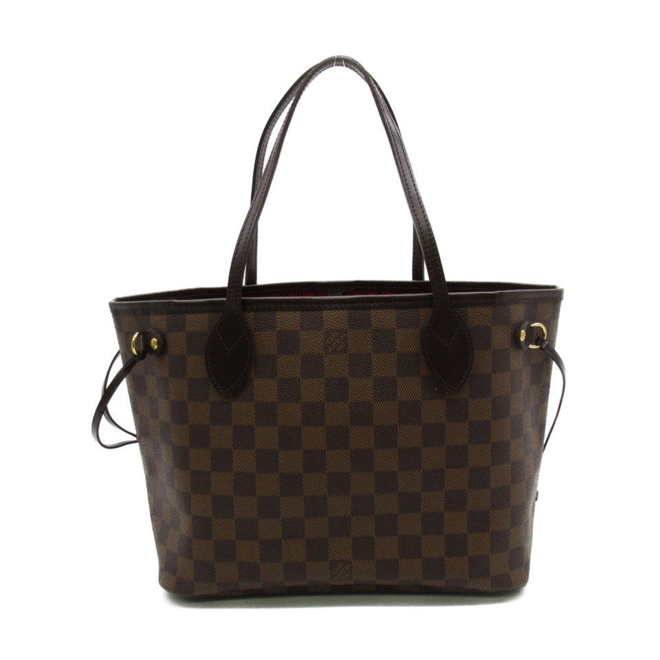 Louis Vuitton Neverfull PM Tote Bag Brown Ebene Damier PVC coated canvas